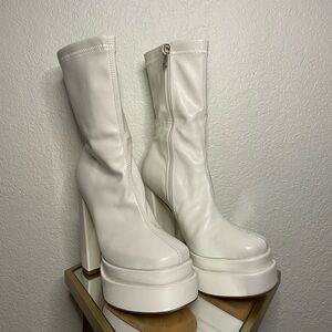 White Platform Boots